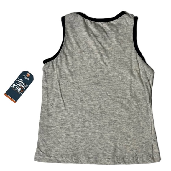 ALEX&JACK New With Tags Boys Gray Dino Graphic Sleeveless Top Size 5 - Picture 2 of 5